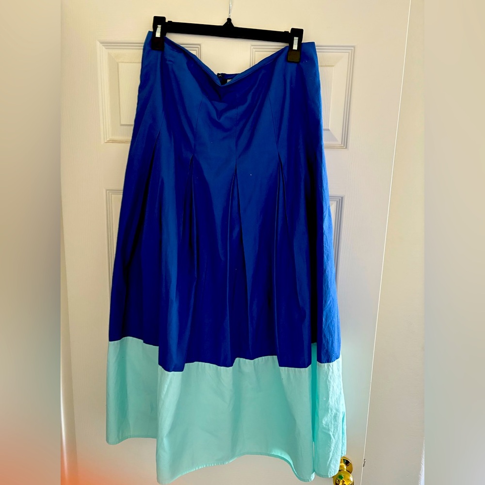 Boden SZ 10R Out Sailing Green and Blue Maxi Skirt